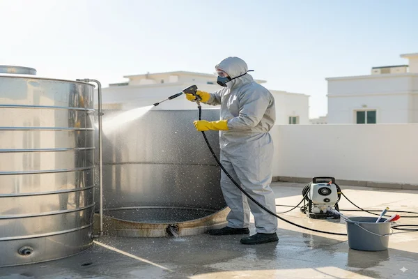 تنظيف وتعقيم خزانات المياه في السعودية للحفاظ على جودة المياه